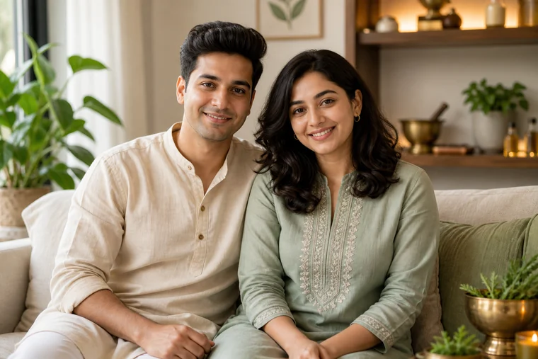 Illustrative couple review image