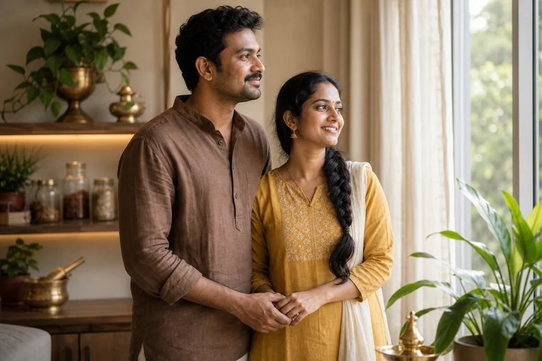 Illustrative hopeful couple review image